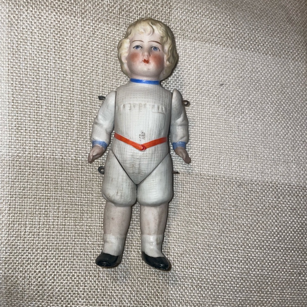 Antique German Jointed All Bisque Doll